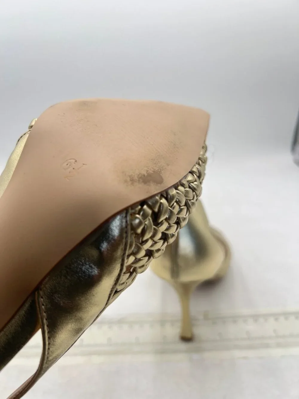 FOWT Gold Pointed Cap Toe Pumps Slip on Stiletto High Heels Hollow Cut Sexy Shoe